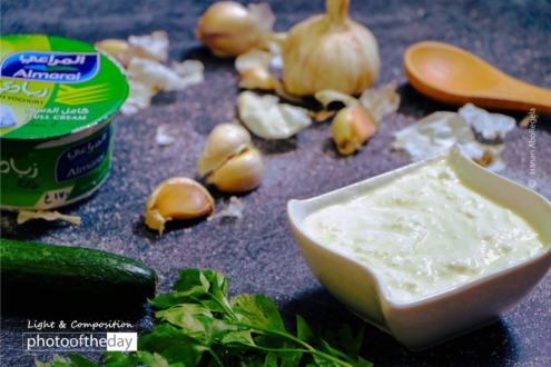 Yogurt Salad with Cucumber by Hanan AboRegela - Food Photography, Photo of the Day, Photography Award,  Award Winning Photo, Canon 80D