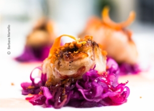 Sea Scallops and Purple Cabbage by Barbara Martello