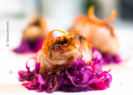 Sea Scallops and Purple Cabbage by Barbara Martello - Food Photography, Award Winning Photography, Photo of the Day,  Photography Awards,  Barbara Martello