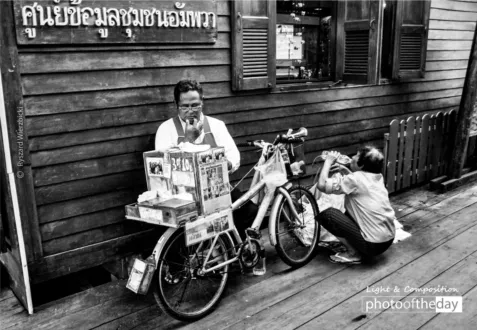 Bicycle Stand by Ryszard Wierzbicki - Photojournalism, Photography Awards, Art Photography, Black and White Photography, Online Photography Courses