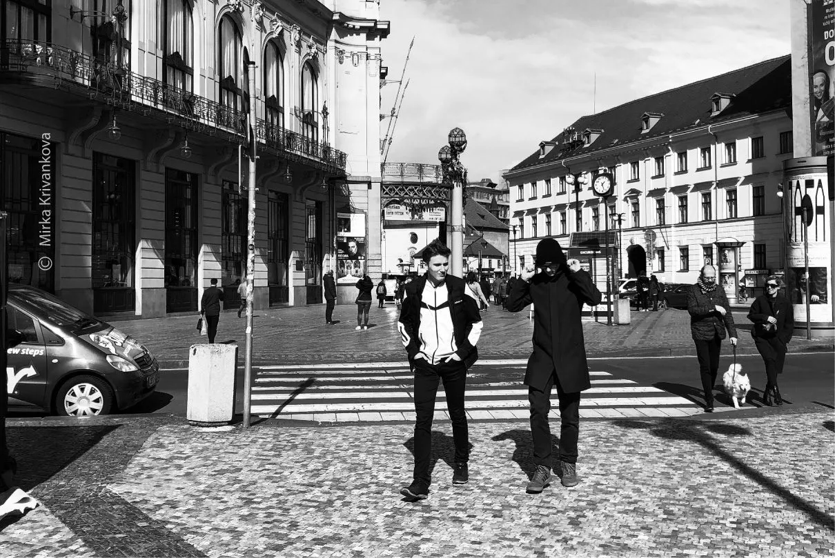 Prague Street by Mirka Krivankova - Street Photography, Black and White Photography, Photo of the Day, Photography Awards, Online Photography Courses