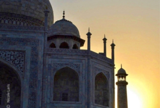 Sunset at Taj Mahal by Nicole Laris