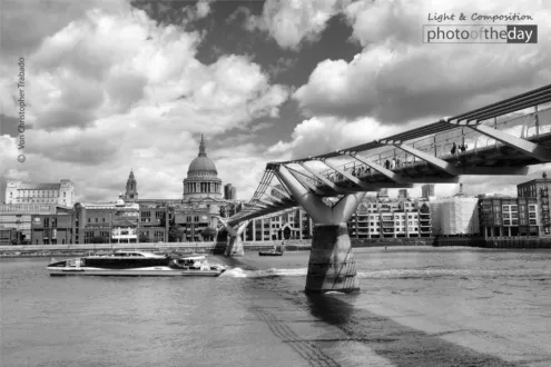 Millennium Bridge by Von Christopher Trabado - Millennium Bridge, Photography Awards, Photo of the Day, Black and White Photography, Art Photography