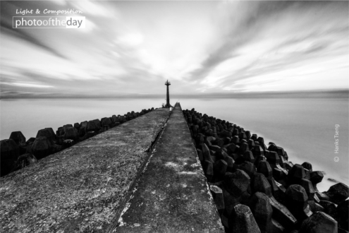 Lighthouse by Hanks Tseng - Photojournalism, Photography Awards, Black and White Photography, Lighthouse, Hanks Tseng