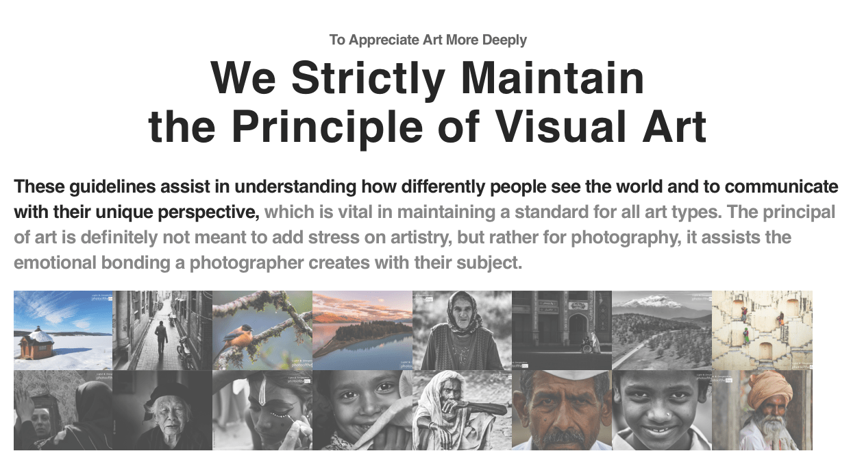 Award Rules & Judging - Photography Awards, Judging Criteria, Photography Standards, Visual Art Principles, Award Rules