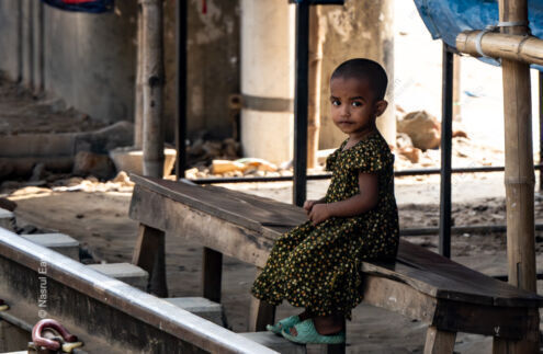 Child's Gaze by the Railway