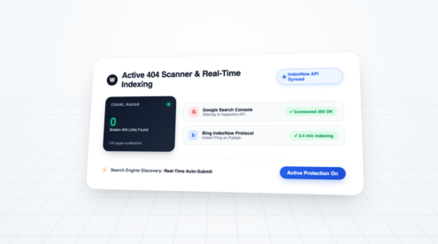 Active 404 Scanner and Real-Time IndexNow Search Engine Sync