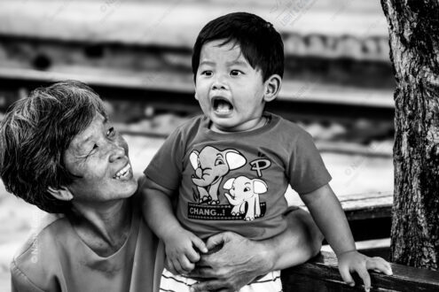 Child's Exclamation Beside the Elder's Smile