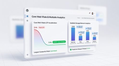 Core Web Vitals LCP Acceleration & Multisite Storage Network Analytics
