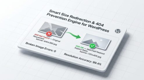 Smart Size Redirection & 404 Prevention Engine mapping missing crops to nearest valid size