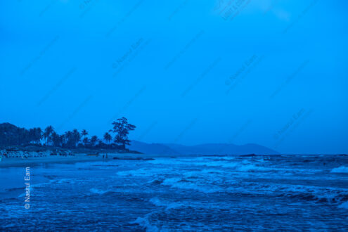 Azure Tide on a Distant Shore