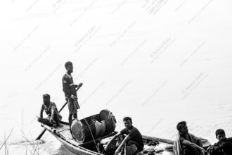 Figures Adrift on the Water - Figures Adrift, black and white photography, Nasrul Eam art print, limited edition print, fine art photography, visual storytelling photography