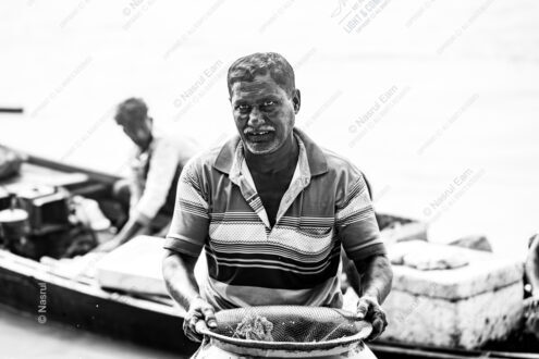 Fisherman's Catch in Woven Net