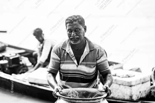 Fisherman's Catch in Woven Net