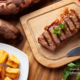 Grilled Meat with Fried Yucca by Rodrigo Aliaga