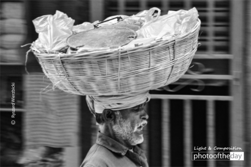 Head Bearer by Ryszard Wierzbicki - Street Photography, Photojournalism, Ryszard Wierzbicki, Kathmandu, Photo of the Day