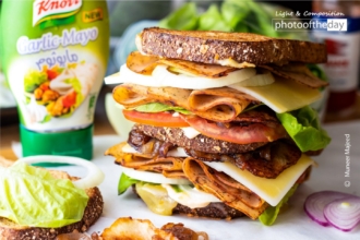 Chicken & Herb Double Decker Sandwich by Muneer Majeed