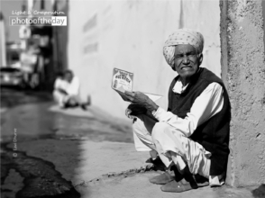 Grandpa with Card by Lavi Dhurve