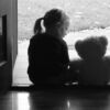 Playing with Teddy by Leanne Lindsay - Art Photography, Child Photography, Black and White Photography, Photo of the Day,  Light & Composition University
