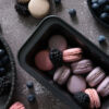 Raspberry & Blueberry Macarons by Leanne Lindsay - Food Photography, Macarons, Flat Lay Photography, Food Styling, Photography Education