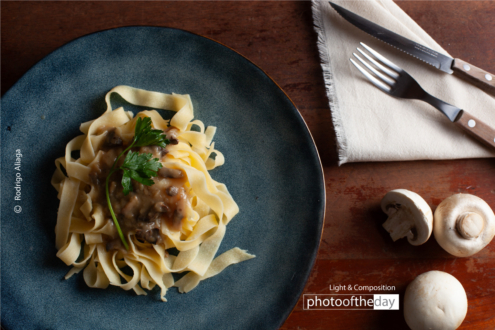 Tagliatelle ai funghi by Rodrigo Aliaga - Food Photography, Photography Awards, Art Photography, Online Photography Courses, Rodrigo Aliaga