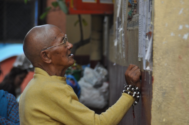 Pilgrim by the Notice Board