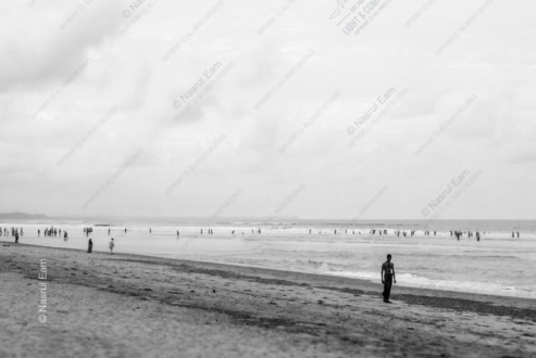 A Man on the Overcast Shore