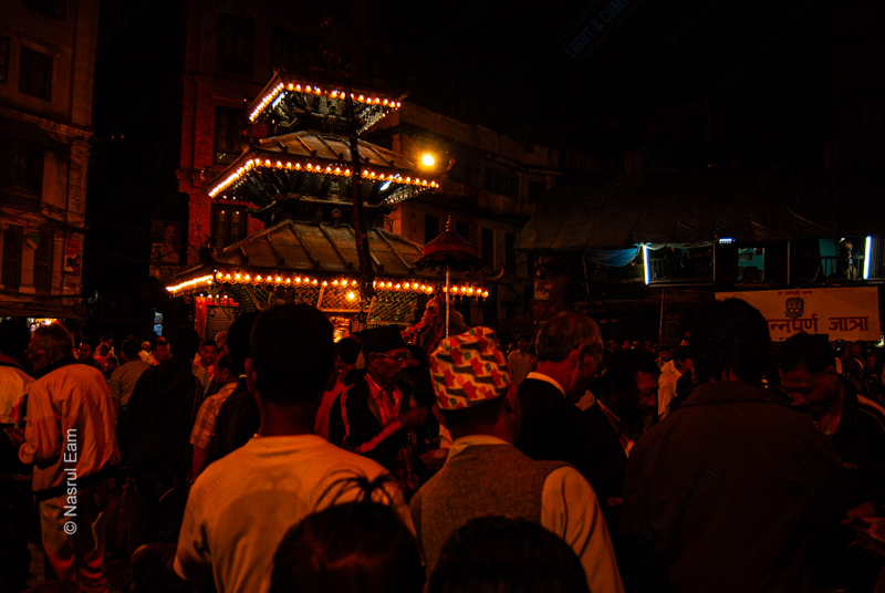 Illuminated Shrine, Kathmandu Night