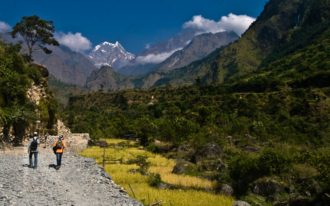 Two Trekkers on the High Valley Path - Fine Art Photography Print, Limited Edition Photography, Giclée Print, Landscape Photography, Art Photography for Sale