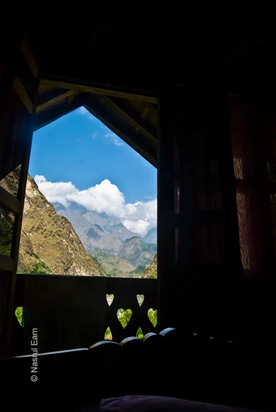 Himalayan Vista from a Heart-Shaped Window - Fine Art Photography Prints, Limited Edition Photography, Luxury Photography Art, Museum-Quality Photography, Art Photography for Collectors