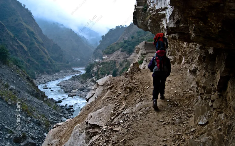 Mountain Path, River Below