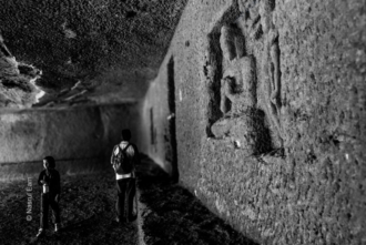 Two Visitors in the Rock-Cut Temple