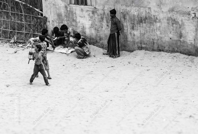 Childhood Games on Sandy Ground