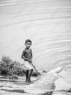 Boy by the Riverbank - Fine Art Photography Prints, Limited Edition Photography,  Luxury Photography Art, Monochrome Photography,  Art Photography Prints