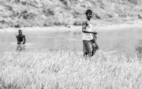 Fisherman at the Water's Edge - Fine Art Photography Prints, Limited Edition Photography, Monochrome Photography,  Art Photography Print,  Fine Art Print