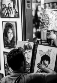 The Street Artist's Gaze - Fine Art Photography Print, Limited Edition Photography, Monochrome Photography, Street Photography, Art Photography for Sale