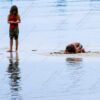 Two Children on a Sandbar - Fine Art Photography Print, Limited Edition Photography, Giclée Print,  Contemporary Art Photography, Children Photography