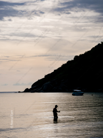 A Figure Wading by the Headland - Fine Art Photography Prints, Limited Edition Photography, Giclée Prints, Art Photography for Sale, Luxury Photography Art