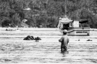 A Man Wading Before the Queen Star - Fine Art Photography Print, Limited Edition Photography, Monochrome Photography, Luxury Photography Art, Contemporary Art Photography