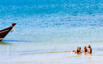 Children in the Turquoise Shallows - Fine Art Photography Prints, Limited Edition Photography, Luxury Photography Art, High-End Photography Prints, Fine Art Print