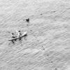 Two Paddlers and the Buoy Line - Fine Art Photography Print, Limited Edition Photography, Black and White Photography,  Art Photography Print,  Luxury Photography Art