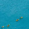 Yellow Kayaks on a Turquoise Sea - Fine Art Photography Print, Limited Edition Photography, Giclée Print, Luxury Photography Art, Art Photography Investment