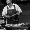 Woman at the Street Food Stall - Fine Art Photography Print, Black and White Photography, Limited Edition Print, Street Photography,  Human Emotion