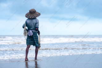Fisherman at the Edge of the Tide - Fine Art Photography Prints, Limited Edition Photography, Giclée Print, Art Photography, Fine Art Photography
