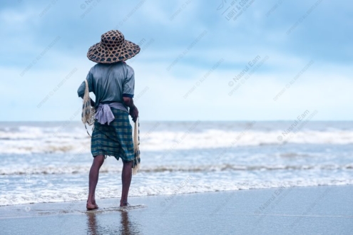 Fisherman at the Edge of the Tide - Fine Art Photography Prints, Limited Edition Photography, Giclée Print,  Art Photography,  Fine Art Photography