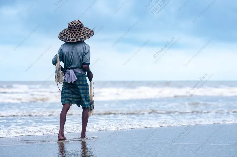 Fisherman at the Edge of the Tide - Fine Art Photography Prints, Limited Edition Photography, Giclée Print, Art Photography, Fine Art Photography