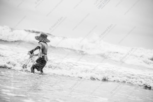 The Net Caster in the Surf - Fine Art Photography Print, Limited Edition Photography, Giclée Print, Luxury Photography Art, Nasrul Eam