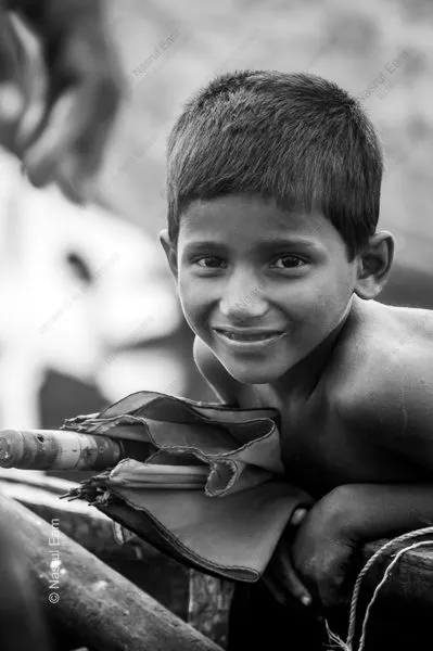 Boy with a Folded Umbrella - Fine Art Photography Print, Limited Edition Photography, Black and White Portrait, Giclée Print, Art Photography Investment