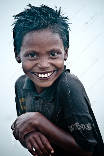 Boy with a Spiky Smile