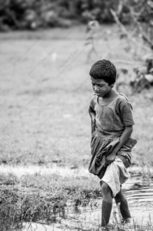 Child Wading Through the Wet Fields - Fine Art Photography Print, Limited Edition Photography, Giclée Print, Black and White Photography,  Art Photography Investment